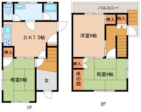 膳所１丁目貸家の物件間取画像